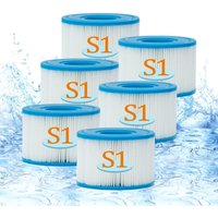 Intex 29011E Typ S1 für PureSpa Filter, Easy Set Pool Spa Whirlpool Filter Ersatzkartuschen, für den Außenbereich Garten (6 Stück) von YOYO