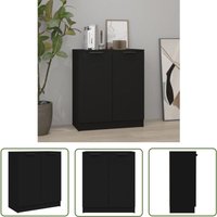 The Living Store Sideboard Schwarz 60x30x70 cm Holzwerkstoff - Schreibtisch - Wohnzimmermöbel - Sideboard Schwarz - Regal - Holz Sideboard The Living Store Sideboard Schwarz 60x30x70 cm Holzwerkstoff - Schreibtisch - Wohnzimmermöbel - Sideboard Schwarz - Regal - Holz Sideboard von YOYO