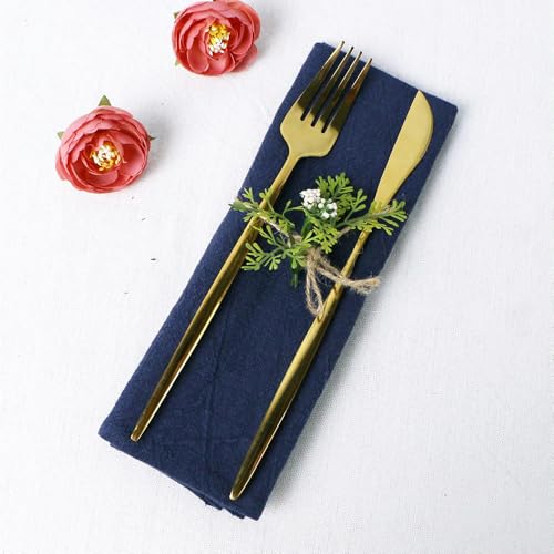 YOYOBO 6er-Set 30x45CM strapazierfähiges Hanf-Baumwollgewebe Stoffservietten Teller im japanischen Stil Wiederverwendbare Tischmatte für Küche Esszimmer Hochzeit von YOYOBO