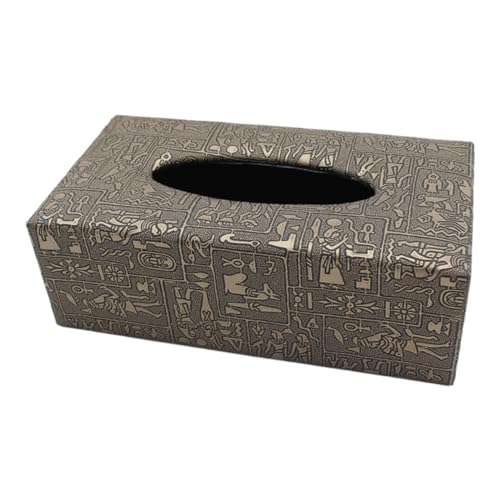 Kosmetiktuchhalter Taschentuchbox Mit Ägyptischem Muster Europäische Seidenpapierbox Taschentuch-Aufbewahrungsbox Schreibtischbox von YOYUMI
