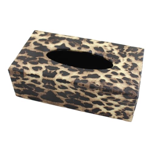 Taschentücher Boxtaschentuchbox Mit Leopardenmuster Europäische Seidenpapierbox Taschentuch-Aufbewahrungsbox Schreibtischbox von YOYUMI