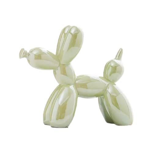 YOYUMI Galvanisiert Ballon Hund skulptur, Ornament, glänzende Keramikstatue für Wohnzimmer, Schlafzimmer, Schaufenster und Bürodekor, 22 x 18 x 8 cm, Grün YOYUMI Galvanisiert Ballon Hund skulptur, Ornament, glänzende Keramikstatue für Wohnzimmer, Schlafzimmer, Schaufenster und Bürodekor, 22 x 18 x 8 cm, Grün von YOYUMI