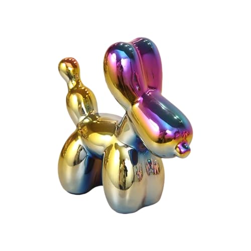 YOYUMI Galvanisiert Ballon Hund skulptur, spiegelnde Oberfläche, Keramik Schreibtischdekor für Wohnzimmer, Schlafzimmer und Büro, schillernde Farbe, 14,5 x 5,5 x 13,5 cm YOYUMI Galvanisiert Ballon Hund skulptur, spiegelnde Oberfläche, Keramik Schreibtischdekor für Wohnzimmer, Schlafzimmer und Büro, schillernde Farbe, 14,5 x 5,5 x 13,5 cm von YOYUMI