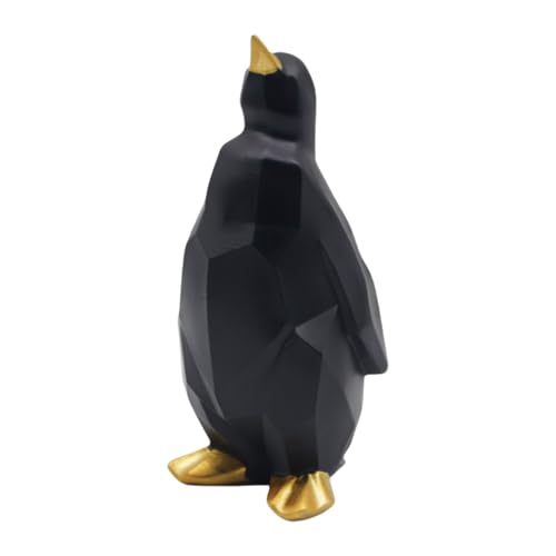 YOYUMI Skulpturen Pinguin-Ornamente Kunstharz Kunsthandwerk Heim-Wohnzimmerdekorationen Schwarzer Kleiner Pinguin von YOYUMI