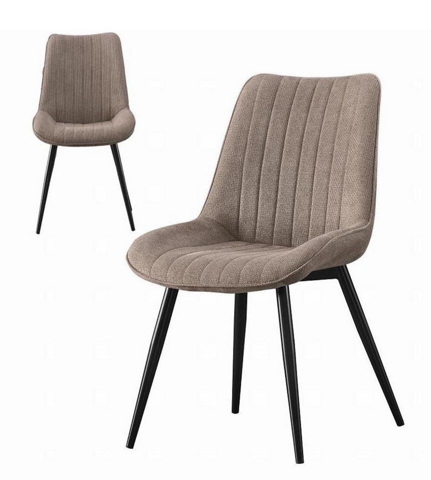 YOZI Esszimmerstuhl 2er Esszimmer Stühle Polsterstuhl Metall Gestell 53x62x87cm (2er Set), 2er Set von YOZI
