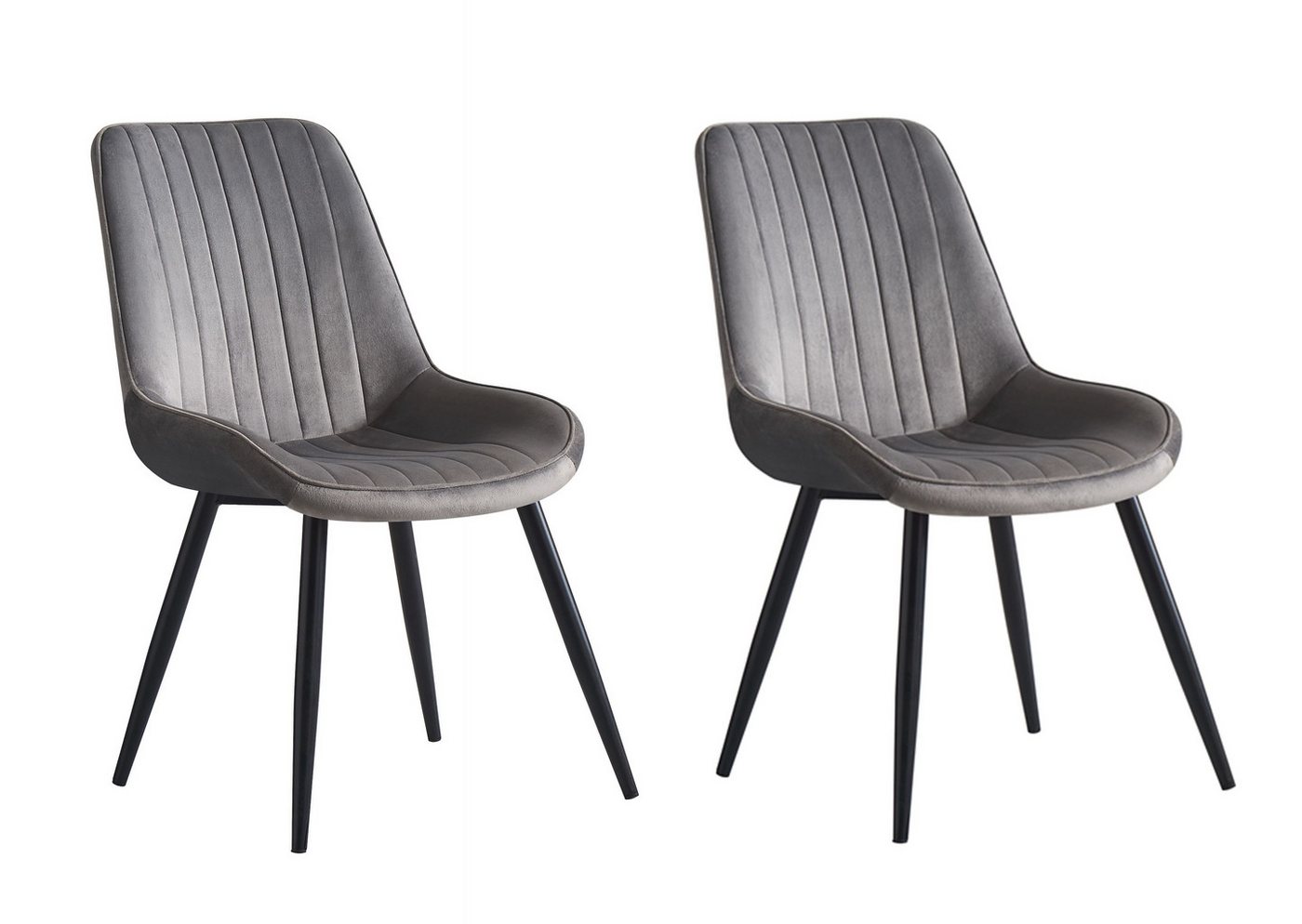 YOZI Esszimmerstuhl 2er Esszimmer Stühle Polsterstuhl Metall Gestell 53x62x87cm (2er Set), 2er Set von YOZI