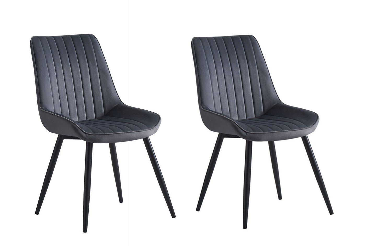 YOZI Esszimmerstuhl 2er Esszimmer Stühle Polsterstuhl Metall Gestell 53x62x87cm (2er Set), 2er Set von YOZI
