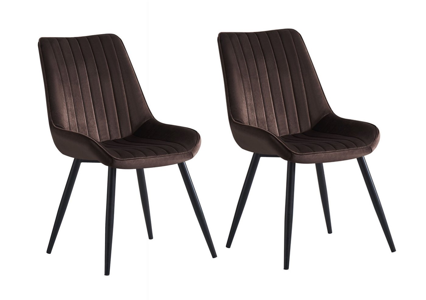 YOZI Esszimmerstuhl 2er Esszimmer Stühle Polsterstuhl Metall Gestell 53x62x87cm (2er Set), 2er Set von YOZI