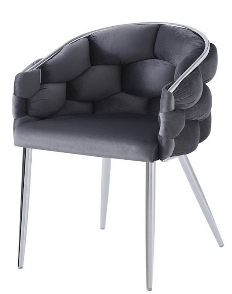 YOZI Polsterstuhl Polsterstuhl Sessel Samtbezug gepolsterter Esszimmerstuhl 65x61x79cm (Packung) von YOZI