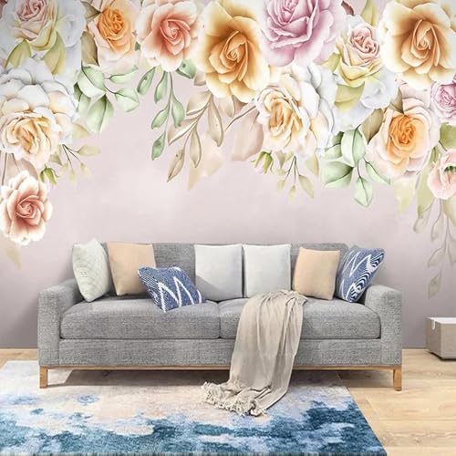YOZYOOOZ Blühende Blumen im Landhausstil, 3D-Wandbild, selbstklebende Tapete zum Abziehen und Aufkleben, geeignet für die Dekoration von Schlafzimmer und Büro YOZYOOOZ Blühende Blumen im Landhausstil, 3D-Wandbild, selbstklebende Tapete zum Abziehen und Aufkleben, geeignet für die Dekoration von Schlafzimmer und Büro von YOZYOOOZ
