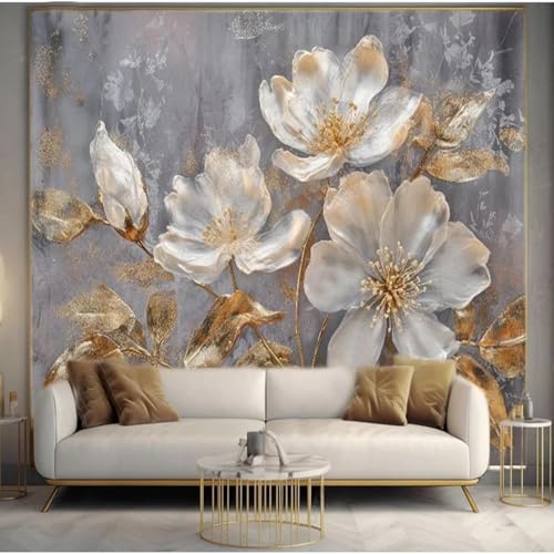 YOZYOOOZ Moderne goldene Blumen Hintergrund 3D-Tapete große benutzerdefinierte Wandbilder geeignet für Schlafzimmer Wohnzimmer moderne Kunst Tapete YOZYOOOZ Moderne goldene Blumen Hintergrund 3D-Tapete große benutzerdefinierte Wandbilder geeignet für Schlafzimmer Wohnzimmer moderne Kunst Tapete von YOZYOOOZ