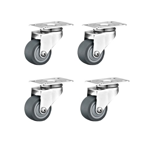 304 Edelstahl Universal Caster TPR Leises Verschleißfestes Rad 1,5 Zoll/2 Zoll Optional Mit Bremse(2 inches,Universal wheel) von YPAPBHT