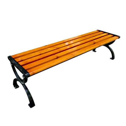 Outdoor-Anti-Holz-Bank, Park-Hofbank, Garten-Massivholz-Langbank, rostfrei und stark belastbar(150cm) von YPAPBHT