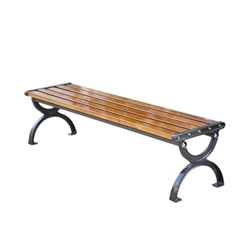 YPAPBHT 1,2 m 1,5 m Outdoor-Freizeitbank Park Öffentlicher Sitz Schmiedeeisenbank Hofgartenstuhl Robust und langlebig(150CMx39CM) von YPAPBHT