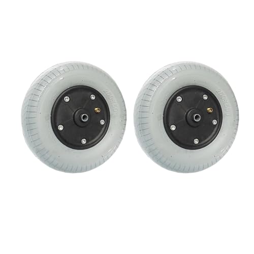 YPAPBHT 8-Zoll-Elektrorollstuhl-Vorderrad, aufblasbares Universalrad mit Nabe aus Gummilegierung, geeignet for Elektrorollstühle(Gray) von YPAPBHT