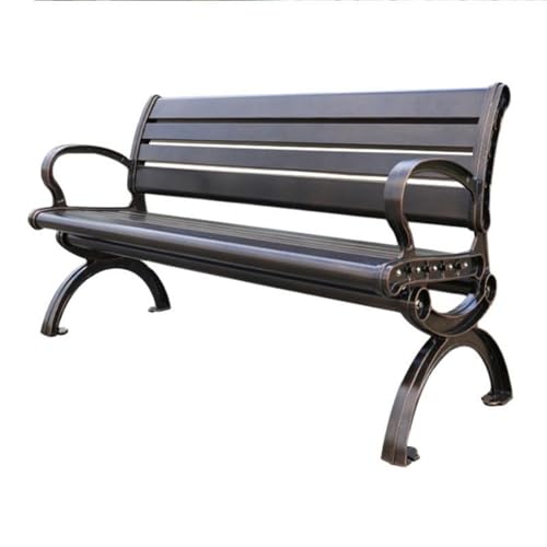 YPAPBHT Bronze Outdoor Aluminium Legierung Bank Wasserdicht Und rostfrei Park Bank Gemeinschaft Freizeit Rückenlehne Sitz von YPAPBHT