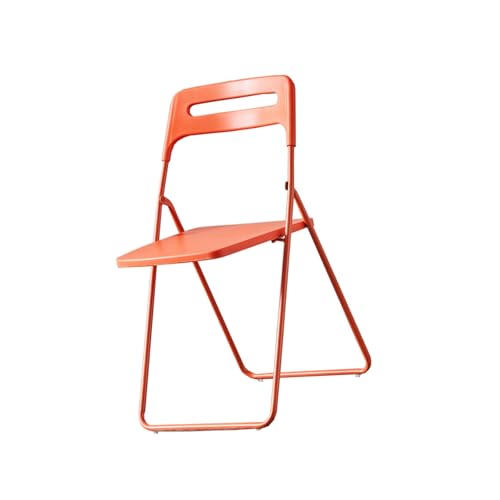 YPAPBHT Büro-Meeting-Trainings-Klappstuhl mit Rückenlehne Schreibtafelstuhl Klassenzimmer Multifunktionaler Meeting-Hocker(Orange) von YPAPBHT
