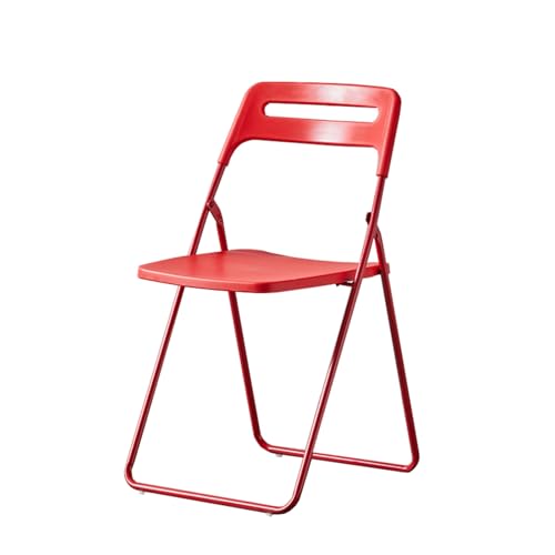 YPAPBHT Büro-Meeting-Trainings-Klappstuhl mit Rückenlehne Schreibtafelstuhl Klassenzimmer Multifunktionaler Meeting-Hocker(Red) von YPAPBHT