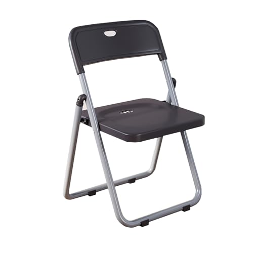 YPAPBHT Camping-Klappstuhl, tragbarer Stuhl mit Leichter Rückenlehne, Kunststoffstuhl for den Balkon zu Hause, Freizeitstuhl(Black) von YPAPBHT