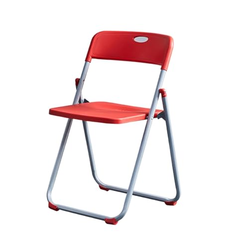 YPAPBHT Camping-Klappstuhl, tragbarer Stuhl mit Leichter Rückenlehne, Kunststoffstuhl for den Balkon zu Hause, Freizeitstuhl(Red) von YPAPBHT