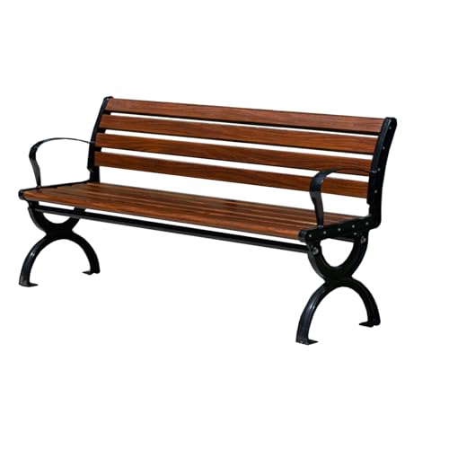 YPAPBHT Hof Gartenbank Outdoor Park Zinklegierung Doppelbank Garten Balkon Freizeitsitz Rostfrei Und Langlebig(150cm) von YPAPBHT