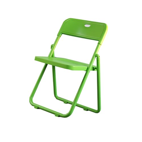YPAPBHT Kunststoffstuhl mit Rückenlehne, Konferenz- und Schulungshocker, einfacher Esszimmerhocker, faltbar(Green) von YPAPBHT