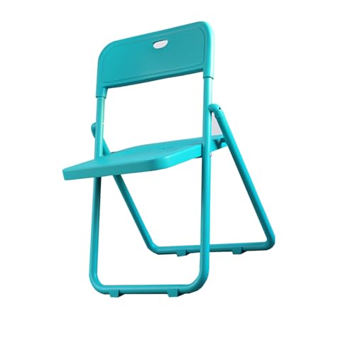 YPAPBHT Kunststoffstuhl mit Rückenlehne, Konferenz- und Schulungshocker, einfacher Esszimmerhocker, faltbar(Lake Blue) von YPAPBHT
