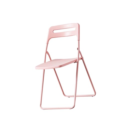 YPAPBHT Leichter Faltbarer Stuhl mit Rückenlehne for Home Office Training Konferenzstuhl Outdoor-Kunststoffstuhl(Pink) von YPAPBHT