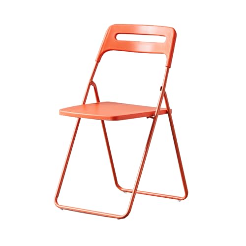 YPAPBHT Leichter Klappstuhl for Home Office, Training und Konferenz, Outdoor-Freizeit-Kunststoffstuhl(Orange) von YPAPBHT