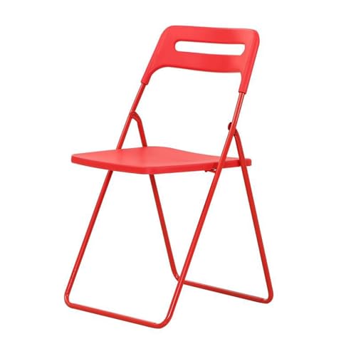 YPAPBHT Leichter Klappstuhl for Home Office, Training und Konferenz, Outdoor-Freizeit-Kunststoffstuhl(Red) von YPAPBHT