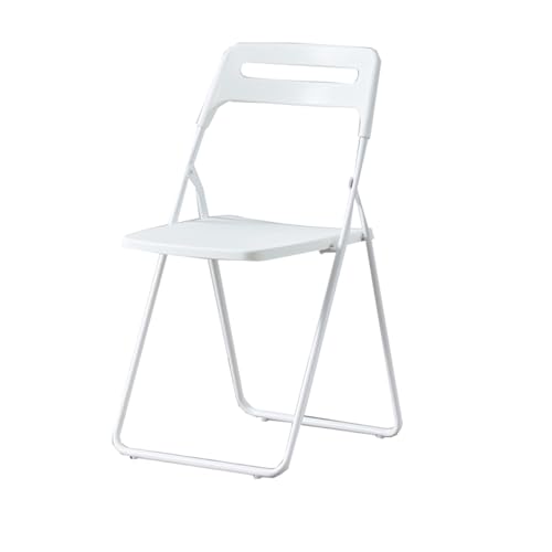 YPAPBHT Leichter Klappstuhl for Home Office, Training und Konferenz, Outdoor-Freizeit-Kunststoffstuhl(White) von YPAPBHT