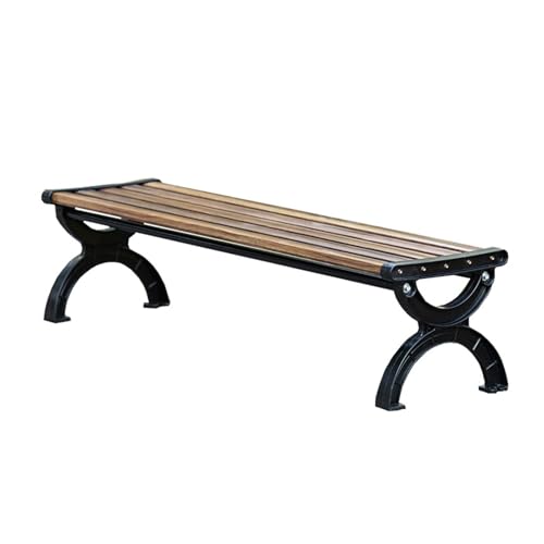 YPAPBHT Outdoor-Hocker aus Kohlefaser, lang, Walnussfarbe, Park-Stuhl, quadratisch, Gartenbank, rostfrei und verschleißfest(120cm) von YPAPBHT