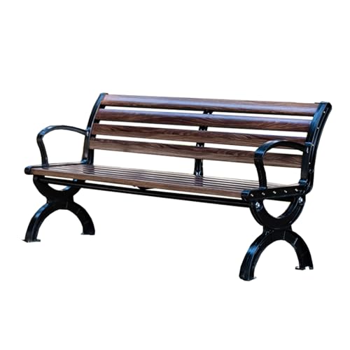 YPAPBHT Outdoor-Stuhl aus Kohlefaser, extrem leichte und belastbare Lange Parkbank, walnussfarbener Rückenlehnenstuhl(120cm) von YPAPBHT