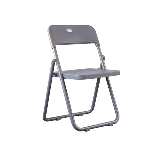 YPAPBHT Stuhl mit Kunststoffrückenlehne, Hocker for Bürotrainings, Klappbarer Esszimmerhocker, Freizeitstuhl for den Außenbereich, Hohe Tragfähigkeit(Gray) von YPAPBHT