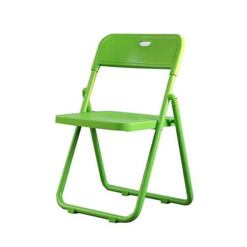 YPAPBHT Stuhl mit Kunststoffrückenlehne, Hocker for Bürotrainings, Klappbarer Esszimmerhocker, Freizeitstuhl for den Außenbereich, Hohe Tragfähigkeit(Green) von YPAPBHT