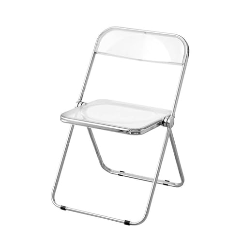 YPAPBHT Tragbarer, klappbarer Acrylstuhl mit farbenfroher, transparenter Rückenlehne, leicht zu verstauen, for den Innen- und Außenbereich geeignet(Clear) von YPAPBHT