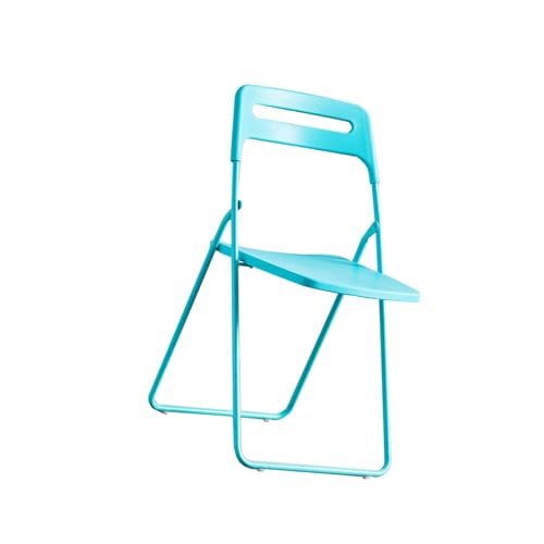 YPAPBHT Tragbarer Klappstuhl for Outdoor-Camping, Stuhl mit Leichter Rückenlehne for den Heimgebrauch, Freizeitstuhl aus Kunststoff for den Balkon(Blue) von YPAPBHT