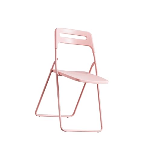 YPAPBHT Tragbarer Klappstuhl for Outdoor-Camping, Stuhl mit Leichter Rückenlehne for den Heimgebrauch, Freizeitstuhl aus Kunststoff for den Balkon(Pink) von YPAPBHT
