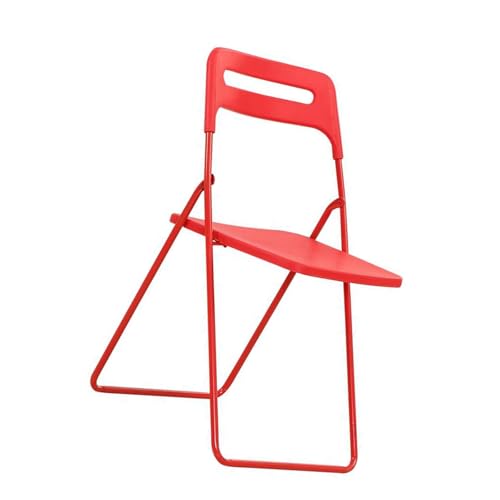 YPAPBHT Tragbarer Klappstuhl for Outdoor-Camping, Stuhl mit Leichter Rückenlehne for den Heimgebrauch, Freizeitstuhl aus Kunststoff for den Balkon(Red) von YPAPBHT