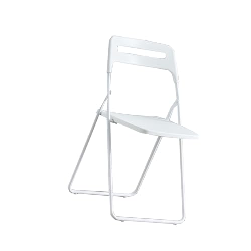 YPAPBHT Tragbarer Klappstuhl for Outdoor-Camping, Stuhl mit Leichter Rückenlehne for den Heimgebrauch, Freizeitstuhl aus Kunststoff for den Balkon(White) von YPAPBHT