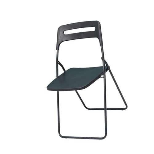 YPAPBHT Verdickter tragbarer Klappstuhl, Haushalts-Gästestuhl, Balkon, Freizeit-Kunststoffhocker, Outdoor-Camping-Angelstuhl(Black) von YPAPBHT