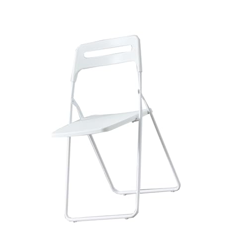YPAPBHT Verdickter tragbarer Klappstuhl, Haushalts-Gästestuhl, Balkon, Freizeit-Kunststoffhocker, Outdoor-Camping-Angelstuhl(White) von YPAPBHT