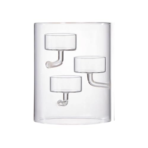 Transparenter zylinderförmiger Teelichthalter mit Zylinder-Design, für Hochzeit, Abendessen, Party, Tischdekoration, Tafelaufsätze, Teelichthalter von YPBEW