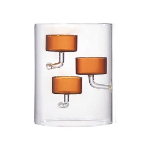 Transparenter zylinderförmiger Teelichthalter mit Zylinder-Design, für Hochzeit, Abendessen, Party, Tischdekoration, Tafelaufsätze, Teelichthalter von YPBEW