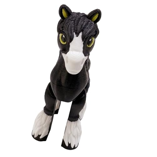 YPBEW Künstlerische Pferdefigur mit beweglichen Gelenken, Tierfigur für Spielzimmer und Sammlerstücke, Geschenk, Büro, Schreibtisch, Pferde-Skulptur von YPBEW