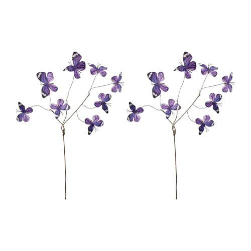 YPBEW Künstliche Schmetterlings-Blumen für Hochzeitsdekoration, Zweige, einfache Montage, Zuhause, Feier, Arrangements, 80 cm, sicher, künstliche Schmetterling, Hochzeitsblumen, 2 Stück YPBEW Künstliche Schmetterlings-Blumen für Hochzeitsdekoration, Zweige, einfache Montage, Zuhause, Feier, Arrangements, 80 cm, sicher, künstliche Schmetterling, Hochzeitsblumen, 2 Stück von YPBEW