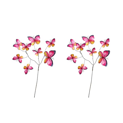 YPBEW Künstliche Schmetterlings-Blumen für Hochzeitsdekoration, Zweige, einfache Montage, Zuhause, Feier, Arrangements, 80 cm, sicher, künstliche Schmetterling, Hochzeitsblumen, 2 Stück YPBEW Künstliche Schmetterlings-Blumen für Hochzeitsdekoration, Zweige, einfache Montage, Zuhause, Feier, Arrangements, 80 cm, sicher, künstliche Schmetterling, Hochzeitsblumen, 2 Stück von YPBEW