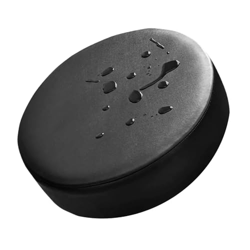 YPBEW Sitzbezug aus Kunstleder, rund, wasserabweisend, leicht zu reinigen, waschbar, Stuhlkissen, Sitzbezug mit elastischem, dehnbarem Leder-Sitzbezug von YPBEW