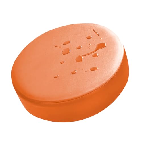 YPBEW Sitzbezug aus Kunstleder, rund, wasserabweisend, leicht zu reinigen, waschbar, Stuhlkissen, Sitzbezug mit elastischem, dehnbarem Leder-Sitzbezug von YPBEW