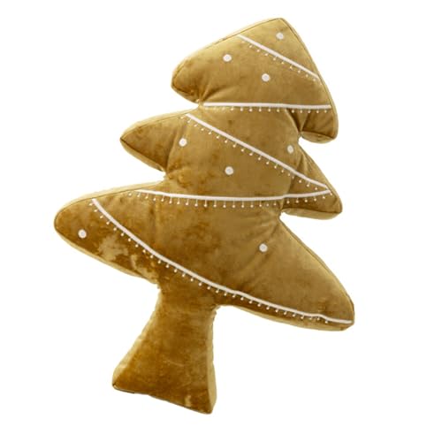 YPBEW Weihnachts-Kissenbezug aus Polyester, Stickerei-Designs, bequemes Wohnaccessoire, Festival, Familiendekoration, Kissen von YPBEW